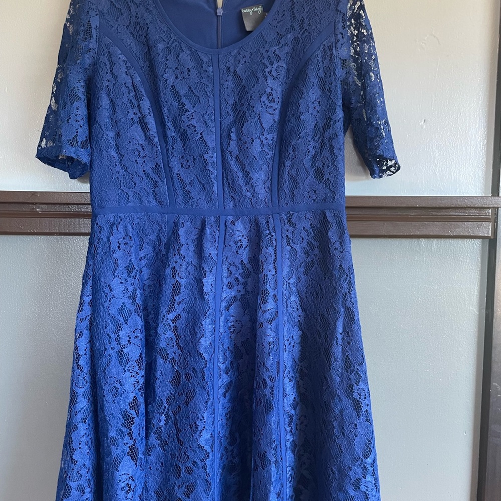 Gabby skye blue cocktail dress size medium -12